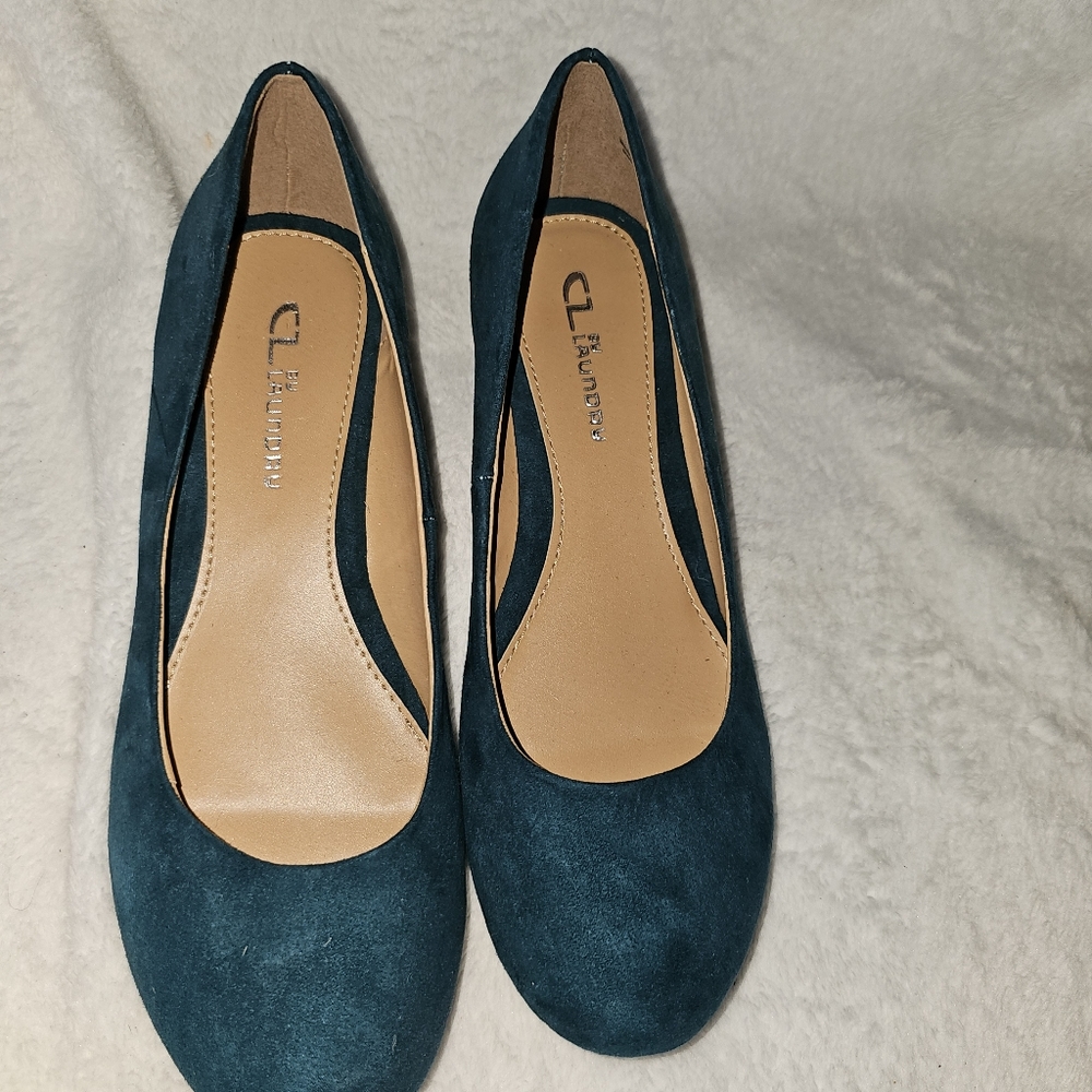 CL by laubdry size 8 suede green/turquoise shoes